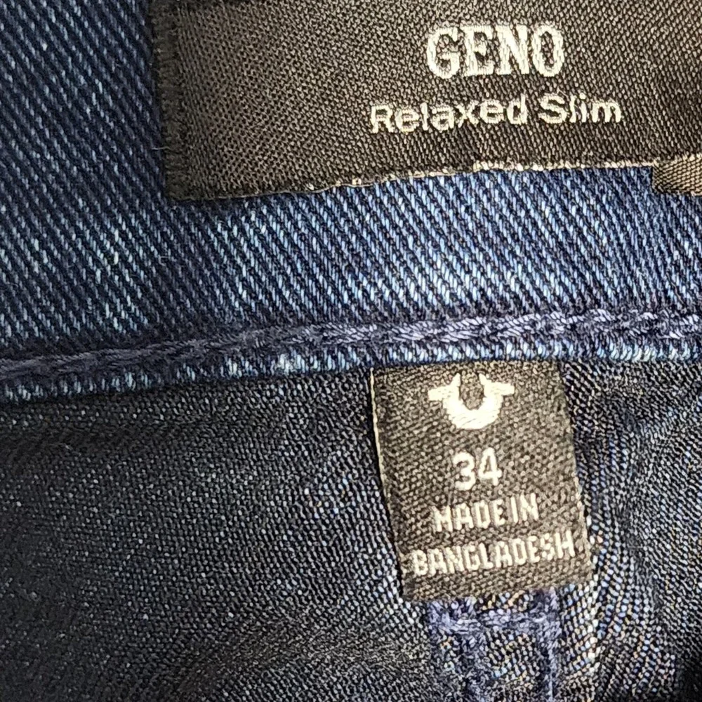 True Religion‎ Geno Big T Flap Slim Men's Y2K Streetwear Jeans 34x30 NWT